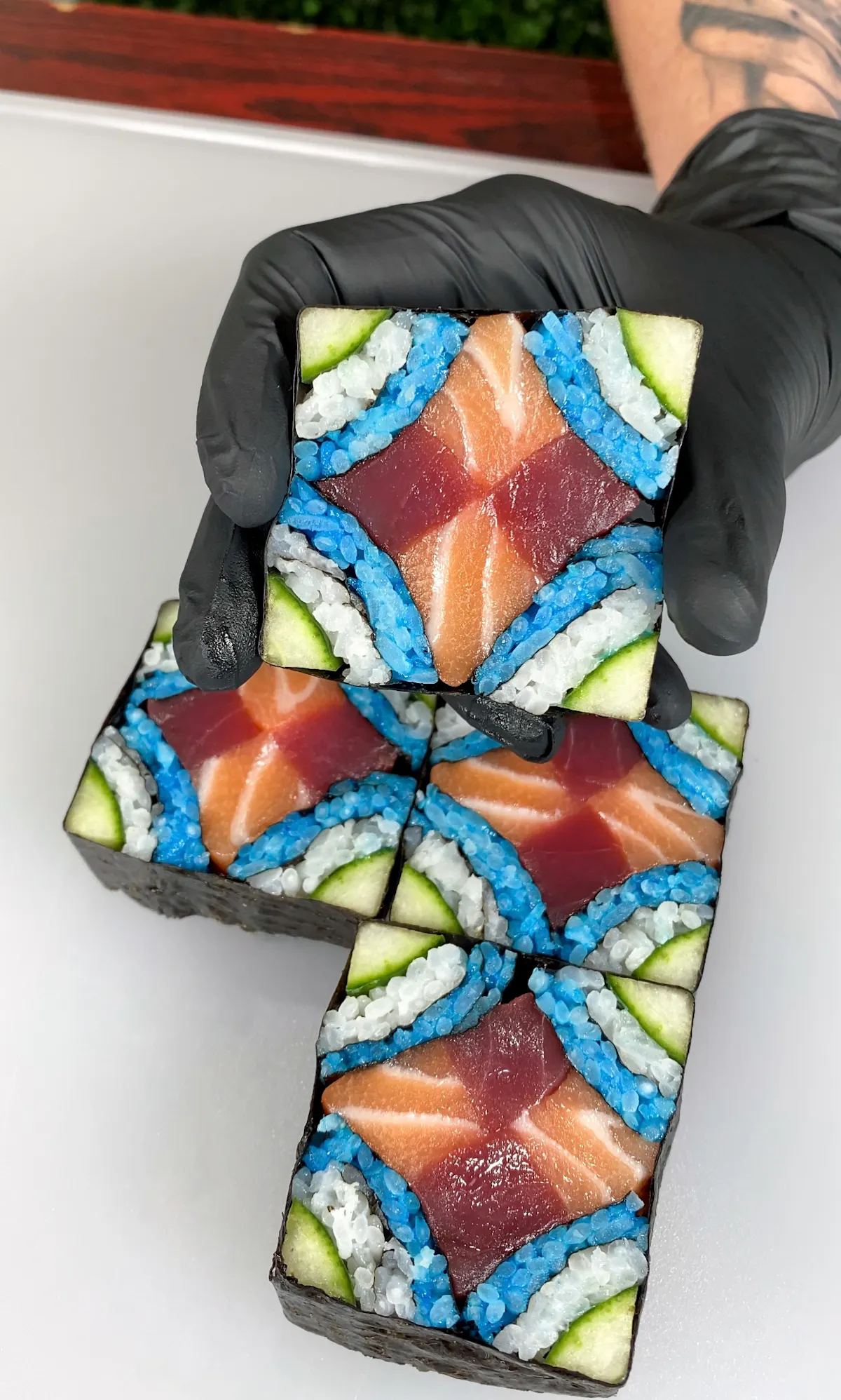 sushi on a table